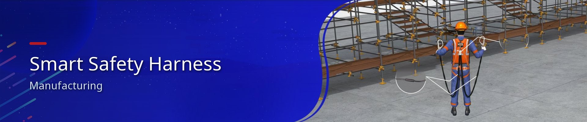Smart safety harness for manufacturing plants